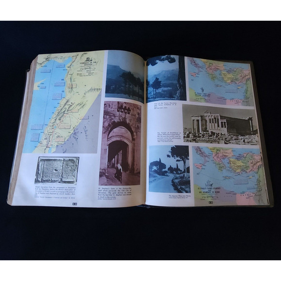 Vtg Hertel Holy Bible New Standard Reference Edition Blue Ribbon Leather 1965-66 - Picture 14 of 15